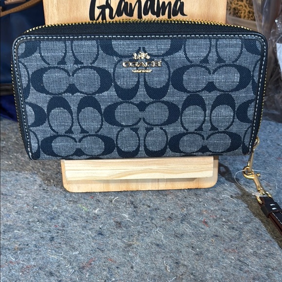 Coach Gray and Black Wallet